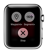 Mark waypoints, start new track segments or stop recording without touching your iPhone.