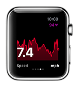 See live sparkline graphs for speed, pace, altitude and more right from your wrist.